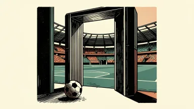 Evolv Technology renews its security screening deal with St. Louis CITY SC: a modern security portal stands at the entrance to a soccer stadium.