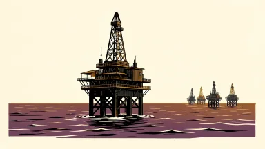 U.S. offshore rig count rises by one to 13, depicted as a single rig in foreground with three rigs in background.