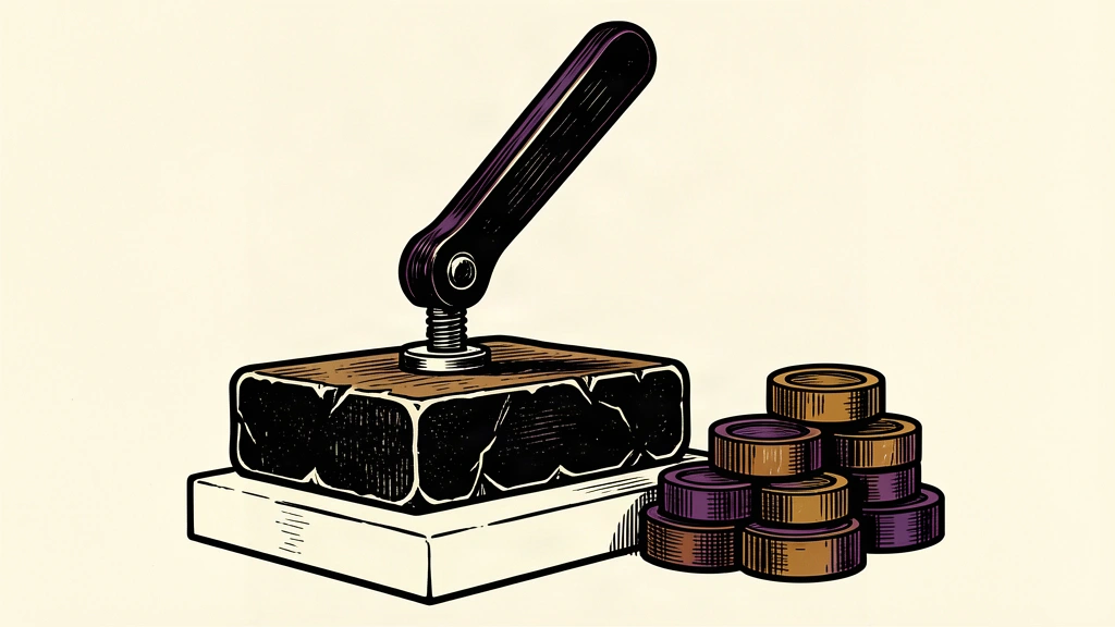 A mechanical lever is pinned in a vertical position next to a solid stone buffer, representing a tightening bias and fiscal buffers.