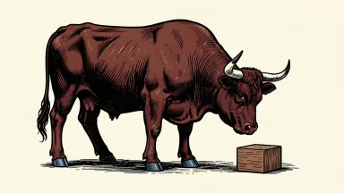 Brown & Brown price target: a brown bull and a wooden block.