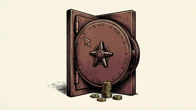Fifth Third Bancorp's guidance for higher noninterest income is shown as an open bank vault with a rising arrow and coins.