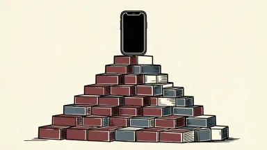 An illustration of a single app icon sitting at the top of a large pyramid of other icons to represent a number one ranking.