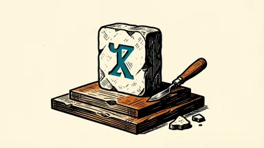 Brookfield Business price target cut, shown as a carved stone block with a chisel and discarded fragment.