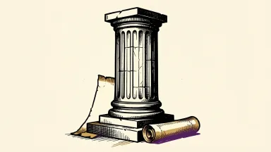 Citigroup's third-quarter results are shown as a scroll leaning against a stone column.