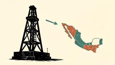 Woodside Energy appoints a new managing director for Mexico, depicted by an oil derrick and a map of Mexico with an arrow.
