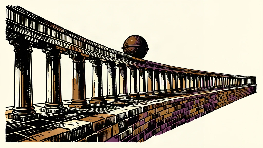 A long stone walkway supported by a vast row of pillars stands high above a lower ledge, representing the record-breaking duration of yields remaining above their floor.