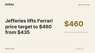 BORSA news cover: Jefferies lifts Ferrari price target to $460 from $435