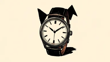 Fossil Group stock receives a Buy rating: a classic analog wristwatch sits before a bold upward-pointing arrow.
