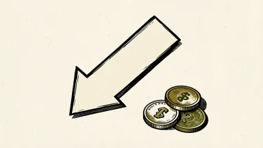 Alignment Healthcare's price target cut is shown as a downward arrow beside a small group of coins.