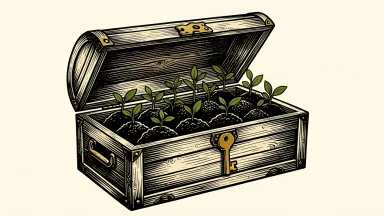 Travere Therapeutics grants inducement equity to new employees, depicted as sprouts in a chest with a key.