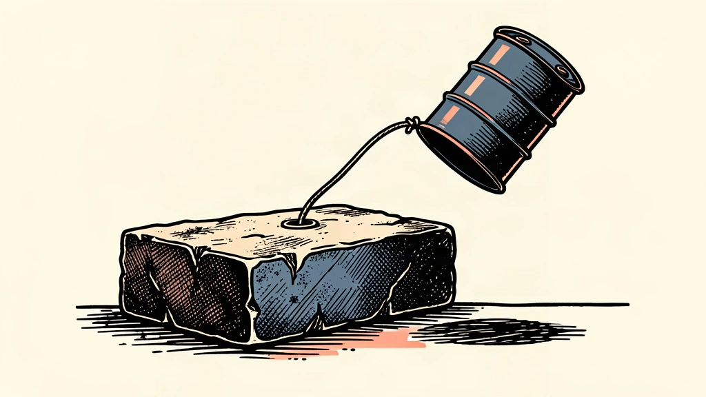 A heavy stone block remains grounded while an oil barrel floats away, disconnected from it.