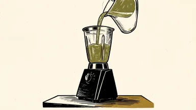 SharkNinja stock growth potential: a kitchen blender and a water pitcher positioned on a rising diagonal platform.