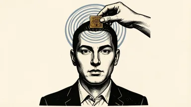 Bridge Neurotech and Butterfly Network partner on non-invasive brain-computer interface: an ultrasound chip emitting waves toward a human head.