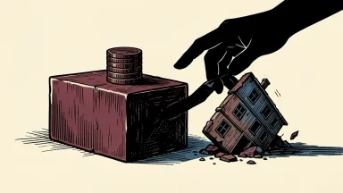 Solidion Technology maintains its acquisition offer for Polar Power: a solid block with a stack of coins remains unmoved by a leaning, distressed structure.
