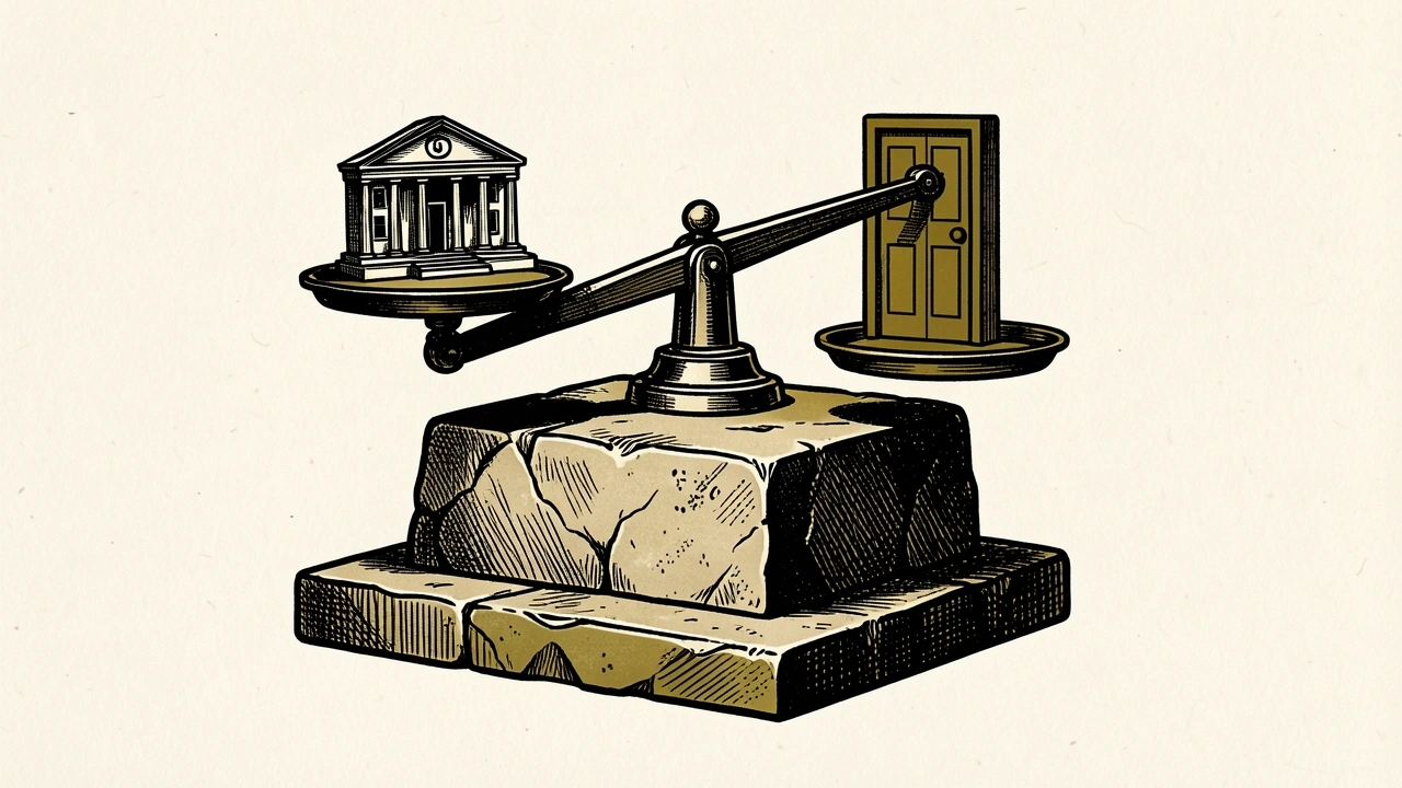 Firmus, backed by Blackstone, weighs public and private alternatives on a stone scale.