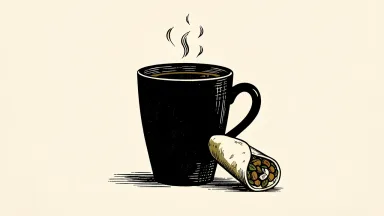 Starbucks takeover of Chipotle is unlikely, shown as a coffee cup beside a burrito without contact.