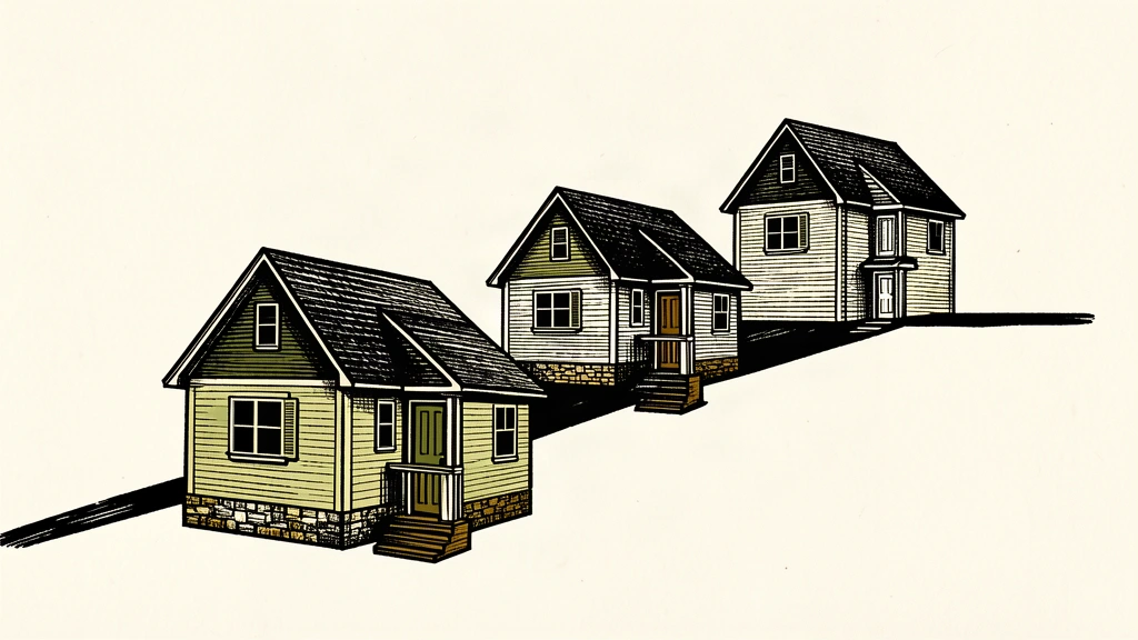 A conceptual illustration showing three houses on a rising plane, representing the increased forecast for mortgage rates.