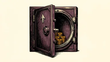 U.S. Bancorp's quarterly earnings are represented by a bank vault door with gold coins and an upward arrow.