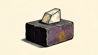 Shopify price target raised: a stone block with a wedge on top and an upward arrow carved into its side.