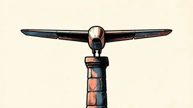 AeroVironment initiated at Neutral by Rothschild & Co: a fixed-wing drone balanced horizontally on a single stone pillar.