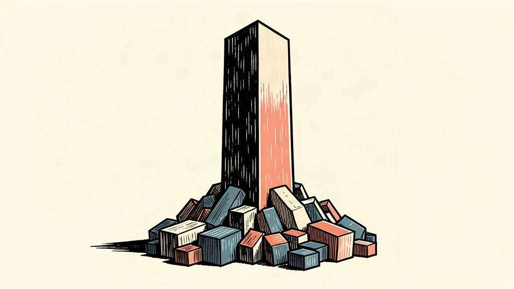 A sturdy central pillar is surrounded by smaller blocks leaning against it to show corporate support for continued leadership.