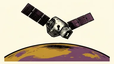 WISeSat.Space outlines a post-quantum satellite security strategy with a satellite and attached chip.