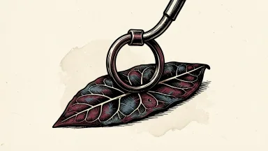 22nd Century Group's reduced-nicotine technology: a tobacco leaf being constricted by a heavy metal ring representing a regulatory nicotine cap.