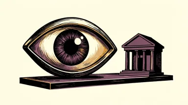 Citigroup initiates Mobileye Global coverage with Buy rating; a metallic eye on a road beside a bank building.