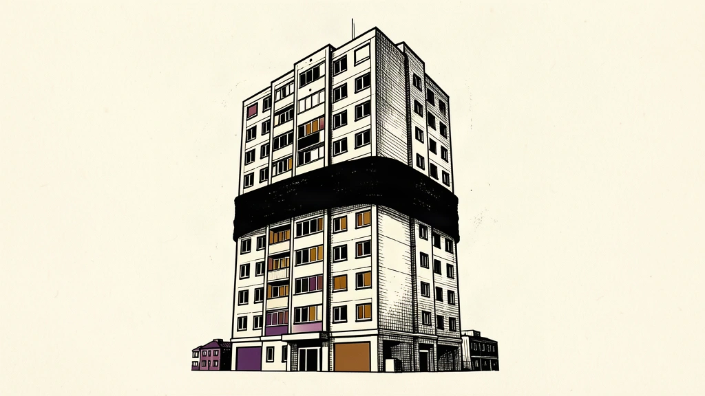 An editorial illustration of a large apartment building tightly encircled by a thick black band, symbolizing increased financial oversight.