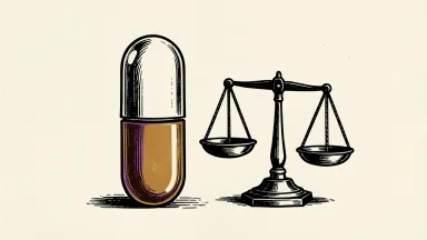 Nektar Therapeutics represented by a pill capsule beside a balanced scale, reflecting a neutral analyst rating.