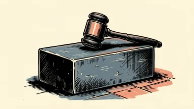 Cleveland-Cliffs CEO asserts no laws broken; a steel ingot with a gavel on a factory floor.