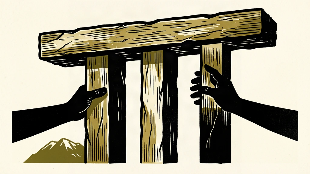 A conceptual illustration of a heavy stone structure being reinforced by a sequence of pillars, with a new pillar being inserted to represent an updated schedule of interest rate hikes.