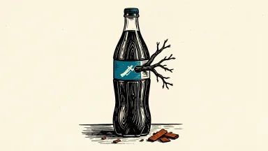 PepsiCo CEO cuts non-growth costs, depicted as a wooden bottle being pruned.
