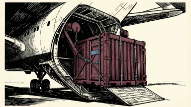 TransDigm completes its acquisition of Prince & Izant: an industrial aerospace cargo container being locked into the bay of a larger transport aircraft.