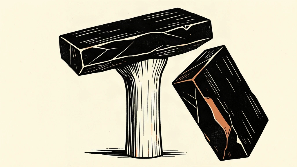 A conceptual illustration of a thin column bending under the weight of heavy black slabs, representing financial pressure.