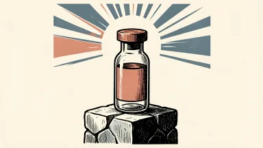Kodiak Sciences drug Zenkuda on a pedestal against a rising sun, representing successful Phase 3 clinical trial results.