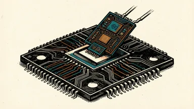 Microchip Technology acquires VORAGO Technologies: a smaller microchip is integrated into a precise slot on a larger circuit board.