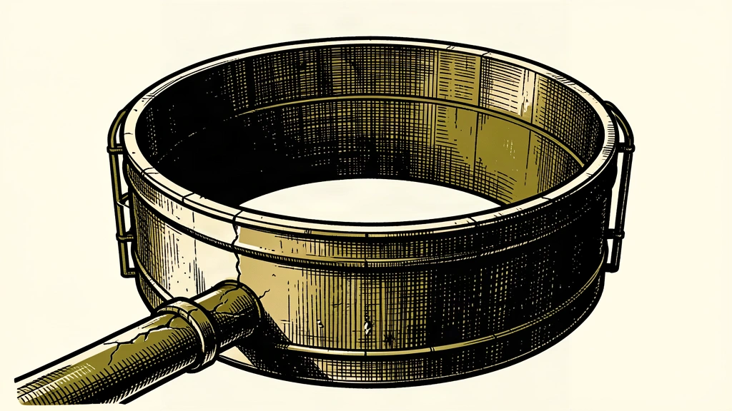 A high-angle illustration of a large oil storage tank with its roof sunken low, signifying a significant drop in crude inventory.