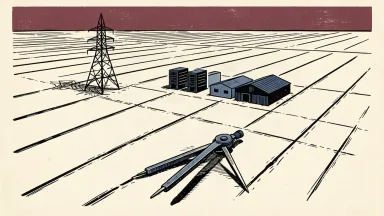 Comstock and Sierra Springs planning a Nevada development: an architectural compass measuring a vast desert plot for power and data infrastructure.