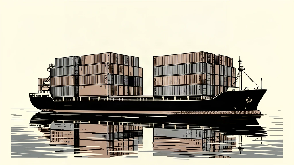 A heavily loaded cargo ship with two perfectly equal stacks of containers, representing the unchanged export revision.