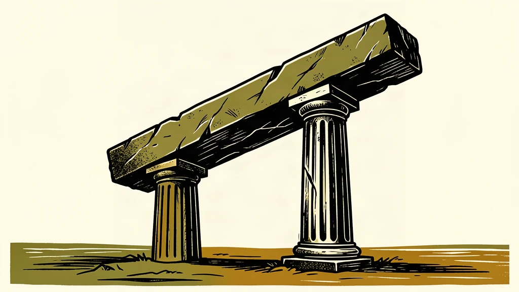 A conceptual illustration of a stone slab resting on two pillars where the right pillar is taller, creating an upward incline to represent rising rate expectations.