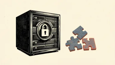 Marvell, Microsoft and Oracle form a working group; a server rack with a lock icon and three interlocking puzzle pieces represent standardization.