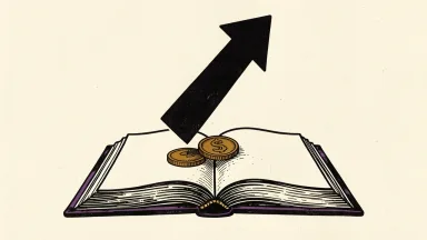 Revolution Medicines' price target is raised, depicted as an upward arrow rising from a book with a coin at its base.