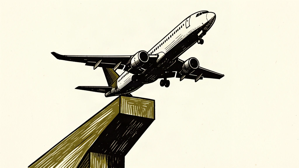 A commercial jet follows a solid, upward-curving path, representing corporate confidence and a positive financial trajectory.
