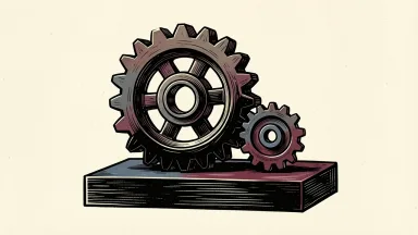 KKR's McVey sees a broad fixed-asset investment boom benefiting Asia, India, and Europe, depicted as a large gear wheel on a pedestal.