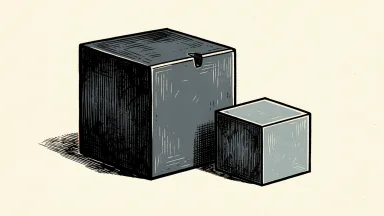 Hyperscale Data reduces its ATM offering capacity, shown as a large metal cube with a cut line and a smaller cube beside it.