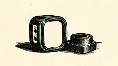 Insulet coverage initiated at Equal Weight: a medical insulin pump pod sits balanced beside a heavy metal weight on a flat surface.