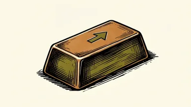 Capstone Copper price target raised: a copper ingot with an upward arrow.