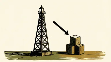 Northern Oil and Gas reiterates its 2026 capex guidance, with a derrick and a downward arrow beside stacked cubes.