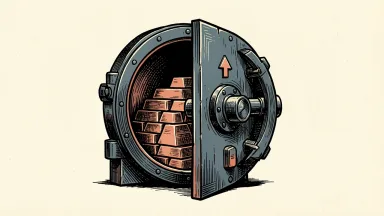 Wells Fargo's Q3 earnings rise, shown by a vault door with gold bars and an upward arrow.